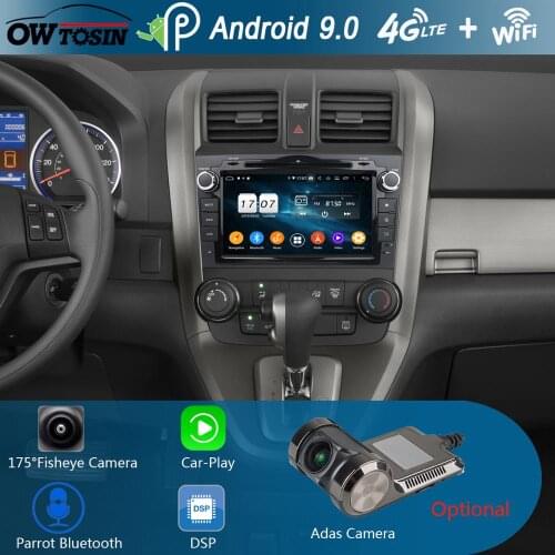 8"IPS 1280*720 8Core 4GB RAM+64GB ROM Android 9.0 Car DVD Player For Honda CRV CR-V 2006-2011 DSP Radio GPS Parrot BT Adas