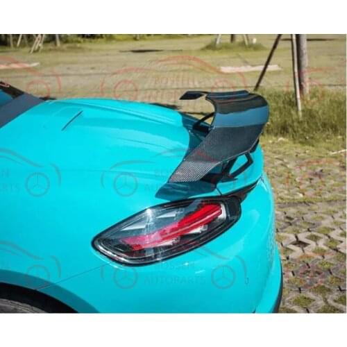 Car Styling Carbon Fiber Rear Lip Spoiler Wing Rear Trunk Spoiler For Porsche 911 718 Boxster Cayman 2016-2020