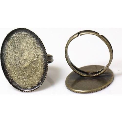 Beadsnice ID24976 Brass antique silver Lead Safe Nickel Free Base Diameter 18x25mm Inside Diameter 18mm diy Brass Ring blanks