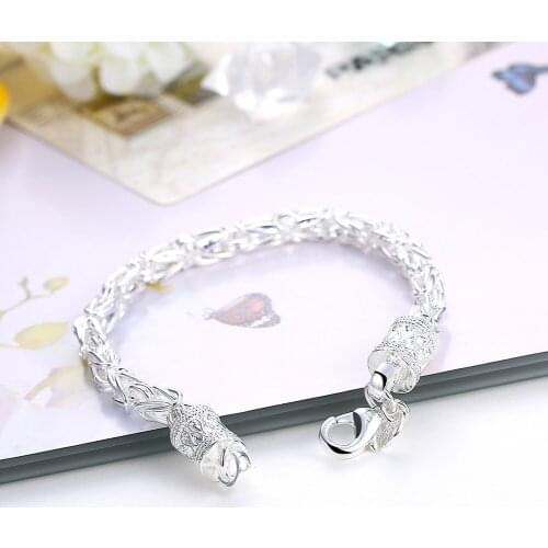 Classic Silver Color Unisex Dragon Bracelet For Women Men Chain Bracelets Wholesale Jewelry Gift