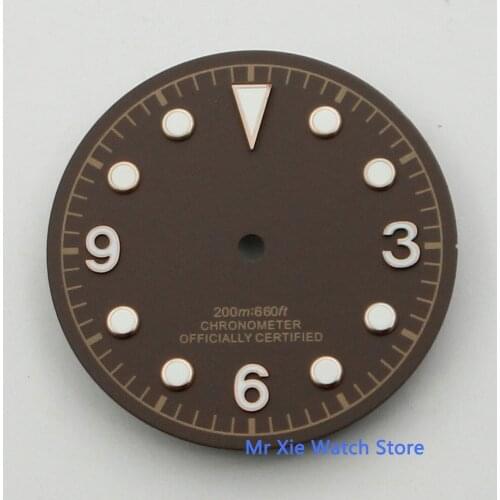30.5mm Corgeut Sterile Coffee Rose Gold Watch Dial fit ETA 2836 Miyota 8215 DG2813 ST1612 Movement Watch