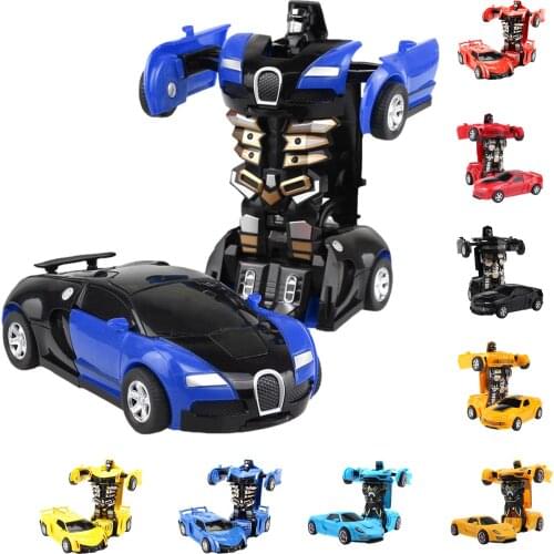 2-in-1 Transformable Toy Car One-Click Transforming Robot Toy Children Boy Model Gift Kid Toys