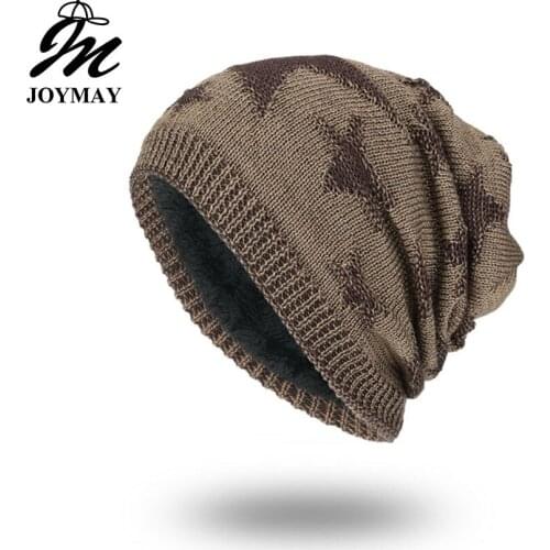 Joymay Winter Autumn Beanies Hat Unisex Star Warm Soft Skull Knitting Cap Hats Touca Gorro Caps For Men Women WM056