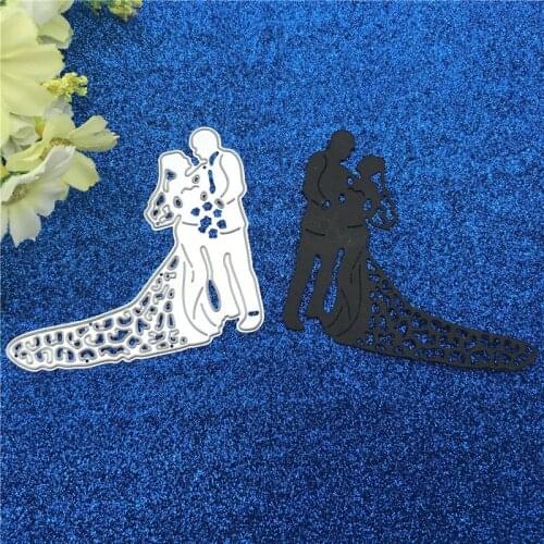 Metal steel cutting dies Bride Groom Wedding stencil decoration for scrapbooking DIY Book photo album art card Die Cut