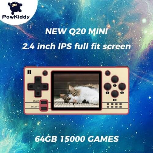 POWKIDDY Q20 MINI Open Source 2.4 Inch OCA Full Fit IPS Screen Handheld Game Console Retro PS1 New Game Players Childrens gifts