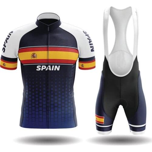 Camiseta Ciclismo Hombre Spain Cycling Jersey 2021 Pro Team Bib Set Bike Clothing Bicycle Wear Clothes Men Short Maillot Culotte