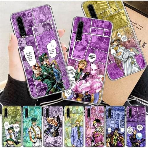 JoJo Bizarre Adventur Anime Soft Cover Phone Case For Huawei P30 P20 P10 P40 Mate 30 20 10 Pro Lite P Smart Z Plus + Customized
