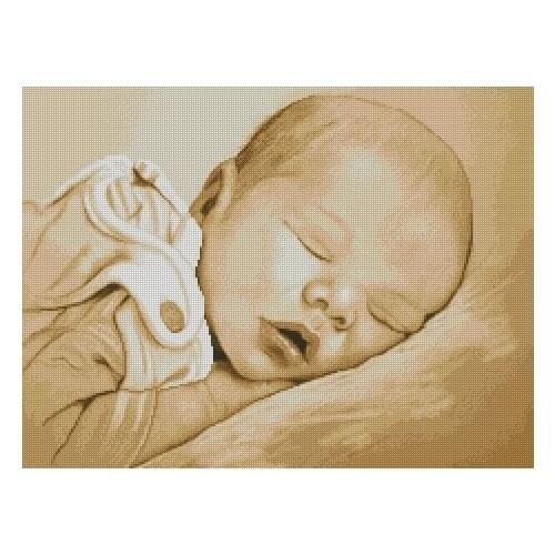 Sleeping child, cute baby Sewing kit Top Quality Embroidery Needlework 14CT Unprinted Art Cross Stitch Kits DIY Handmade Decor