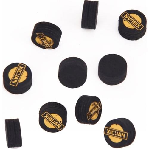 10Pcs Black 5 Layered Leather Snooker Table Billiards Pool Cue Tip 14mm Repair Part Replacement Friend Gift Indoor Outdoor Game
