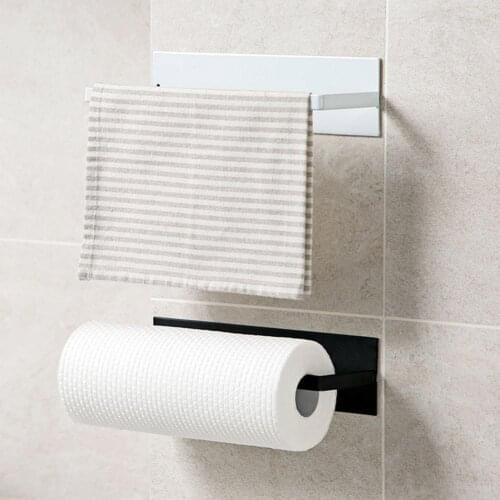 Bathroom Kitchen Metal Paper Roll Holder Wall Tissue Rack Toilet Storage Shelf Household Tissue Holder Bathroom storage rack