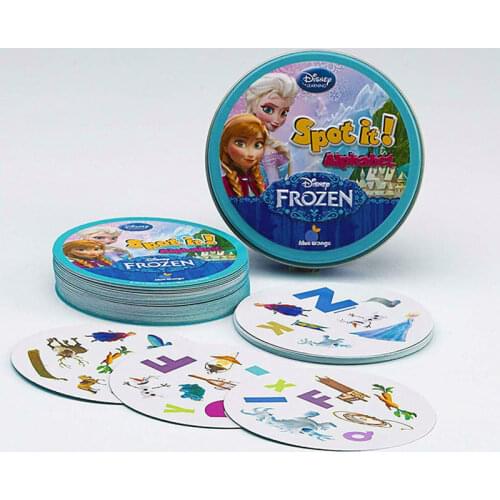NEW Frozen2 Spot It Game Find It Cards Party Games Board with Tin Box Toys Kid Birthday Toy Gift