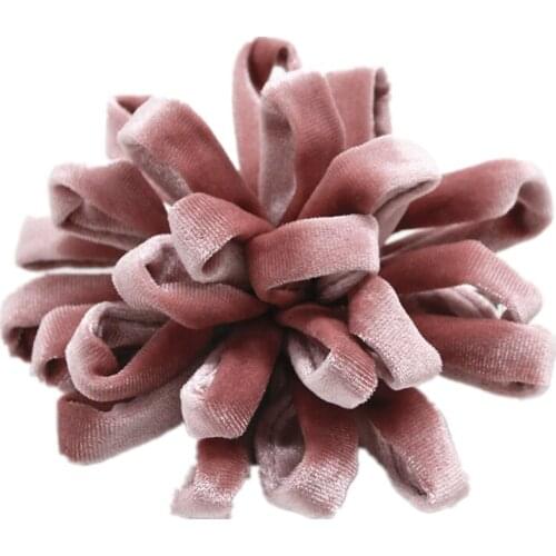 2021 NEW winter Velvet pompom flower girls hairbands with 8cm clips hair accessories children fashion