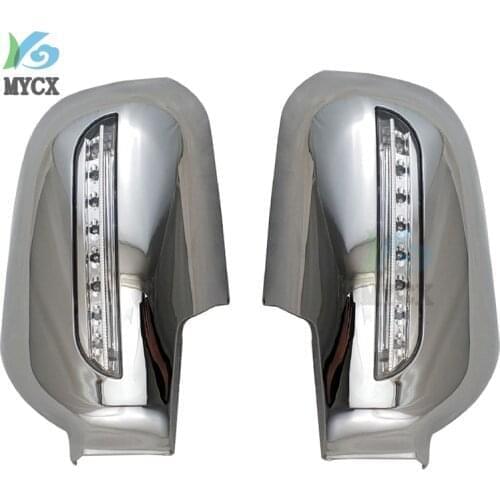 Novel style Car accessories 2PCS For Hyundai Tucson 2006 2007 2008 2009 ABS Chrome plated door mirror covers with LED