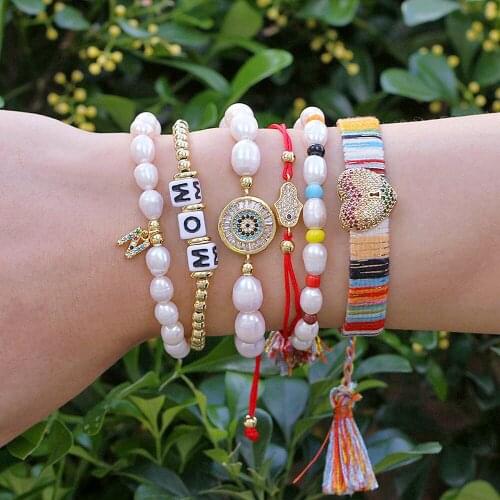 New Women Sunflower/Heart/Crown/Eye Bohemia Bracelet Charm Luxury Design Classic Colorful Tassel Rope For Men Bracelets Jewelry