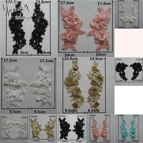 Different styles Embroidery Applique Lace Collar DIY Sewing Fabric Lace Neckline Decorative Clothing Accessories a pair of sale