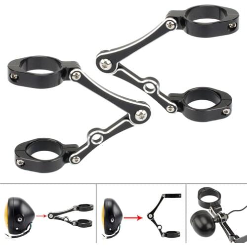 Motorcycle Adjustable Headlight Mount Brackets Holder CNC CNC Aluminum alloy Turn Light Support for 39-41mm forks