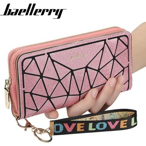 Baellerry New Summer Girls Long Zipper Bag Women Wallet Female Card Holder Geometric Bags Ladies Coin Pocket carteira feminina