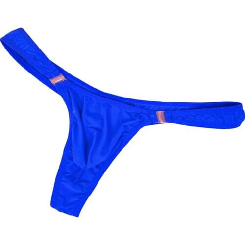 UNWE Mens Bulge Pouch Underwear Button Man Underwear Sexy Hot Erotic Gay Thong G-string Plus Size M L XL