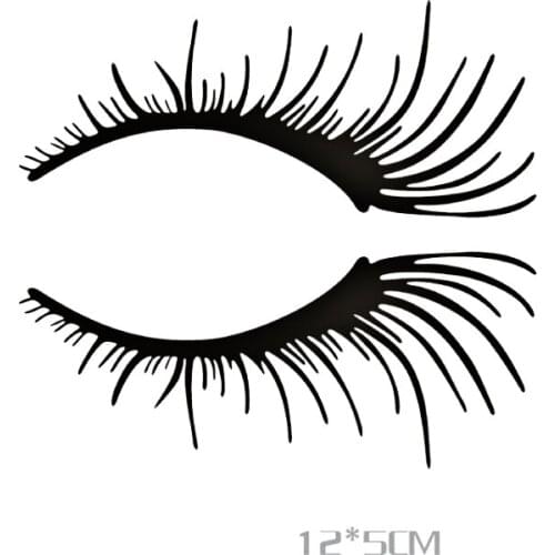 Volkrays 2 X Car Styling Funny Eyelashes Car Body Cartoon Car Sticker Decal Accessories for Ford Golf Hyundai Smart Mini Mazda