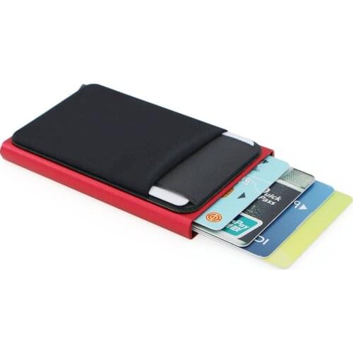 Pop Up Id RFID Card Male Wallet Mini Package Fashion Aluminum Metal Protective Gear Storage Bag Smart Quick Release Women Wallet