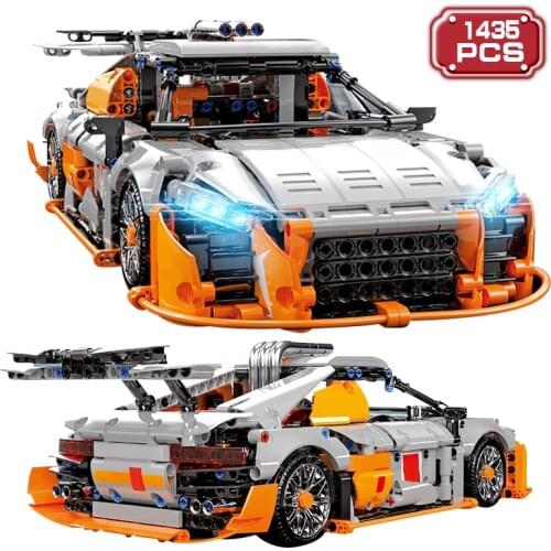 High-tech 1435pcs Ideas Racing Sport Car Building Blocks Expert Speed Vehicle Model Bricks Assembly Toys for Boys Holiday Gift