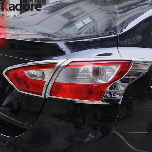 For Ford Focus 3 2012 2013 4dr Sedan Chrome Rear Tail Light Taillight Lamp Cover Trims Decoration Frame Protector Car Styling