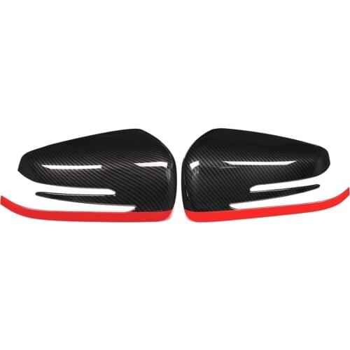 2 Pcs Abs Side Door Rearview Mirror Cap Cover Trim For Mer-cedes Benz A Cla Gla Glk Class W176 W117 X156 X204