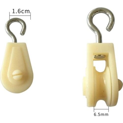 20PCS/Set Nylon Wire Rope Crane Pulley Block Lifting Crane Hook Single Pulley Block Small Hanging Wire Towing Wheel