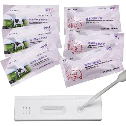 3PCS Pregnancy Test Strip Pig Cattle Cow Sow Progesterone Colloidal Gold Test Cassette Livestock Farming Tools Veterinary Suppli