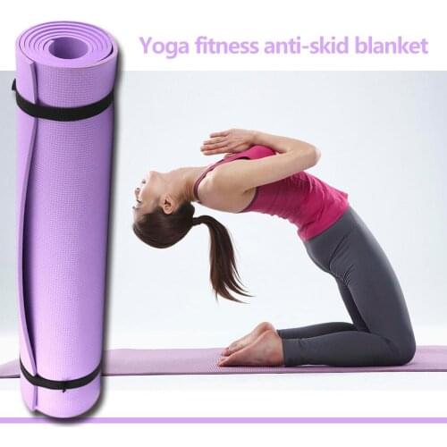 4mm/6mm Thick EVA Yoga Mat All Purpose Non-Slip Pilates Exercise Mat 1730x600mm Fitness Gymnastics Camping Pad