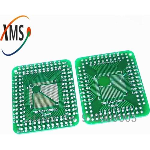 5PCS FQFP TQFP 32 44 64 80 100 LQFP to DIP Transfer Board DIP Pin Board Pitch Adapter