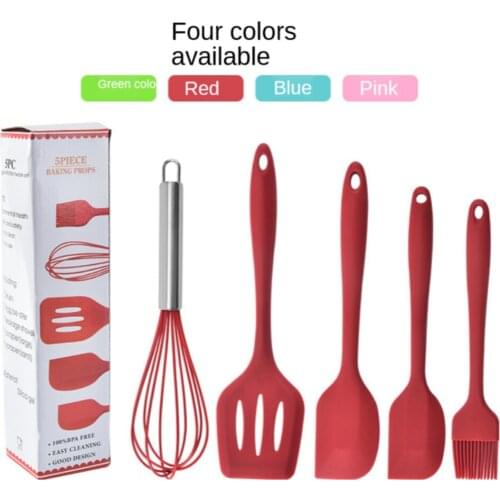 5PCS/Set Silicone Kitchenware Non-stick Cookware Cooking Tool Spatula Ladle Egg Beaters Shovel Spoon Soup Kitchen Utensils Set