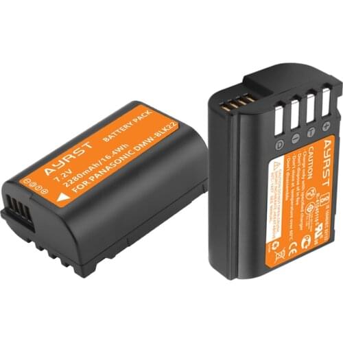 2200mAh DMW-BLK22 DMWBLK22 BLK22 Battery chargeable For Panasonic LUMIX DC-S5 DC-S5K