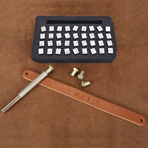 Alphabet Leather Stamping Printing Punch Tools 26 English Letters Metal Leather Stamp Set Leather Tools Leathercraft
