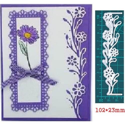 Flowers Rattan Lace Border Metal Cutting Dies For Stamps Scrapbooking Stencils DIY Paper Album Cards Decor Embossing 2020 New