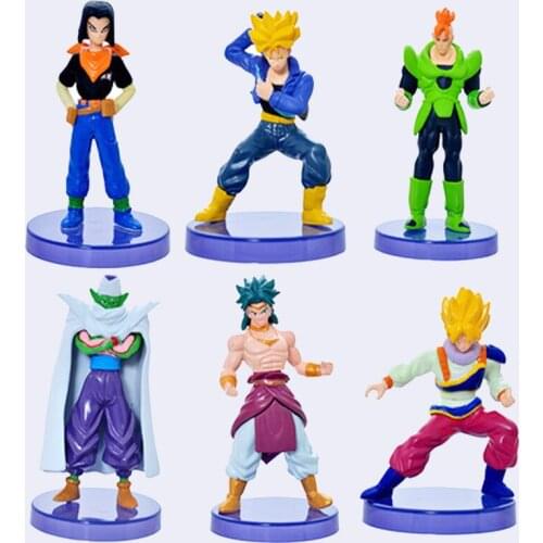 6pcs/set Dragon Ball Action Figure Trunks Piccolo Daimao Goku Animation Figurine Doll PVC Model Ornaments Gifts