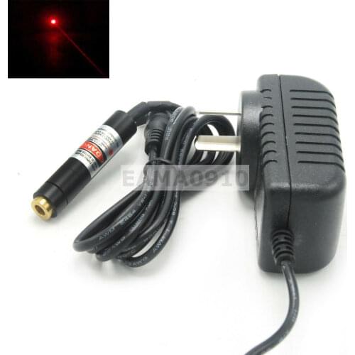Focusable 635nm 10mW Diode Orange-Red Laser Module Dot Locate Light w/5V Adapter