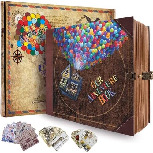 DIY Travel Photo Album Journal Adventure Book For Traveling Office Home School Business Writing Gift 146 page Memory Album