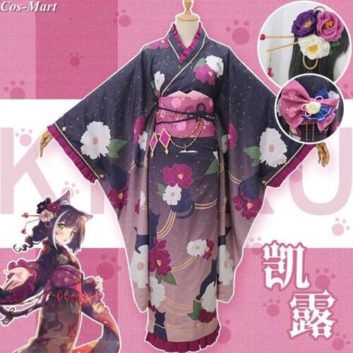 Hot Game Princess Connect! Re:Dive Kyaru Cosplay Costume Black Cat Chinese New Year Kimono Carnival Party Role Play Clothing