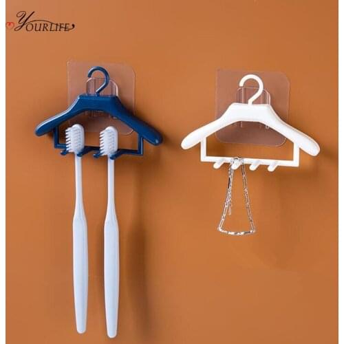 OYOURLIFE Creative Wall Mounted Hangers Style Toothbrush Holder Tooth Brush Razor Organizers Holder Bathroom Accessories