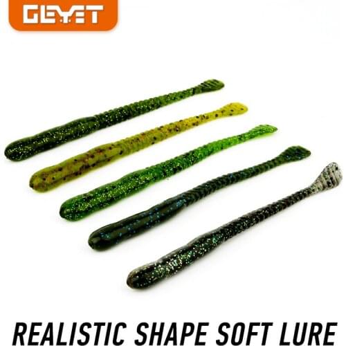 ARDEA Soft Baits Earthworm bait 100mm/2.65g Attractive Shrimp odor salt Swivel Bass Fishing Tackle Grub FishingLure