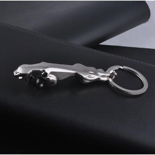 Stainless Steel Jaguar Little Leopard Keychain Car Keyrings Fine Bag Key Chains Creative Jewelry Gift Metal For Women Men Q-004