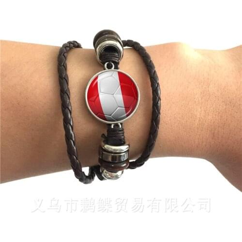 New Football Bracelet National Flag Belgium,Brazil,Mexico,Morocco,Croatia,Costa Rica,Soccer Souvenirs Bangle