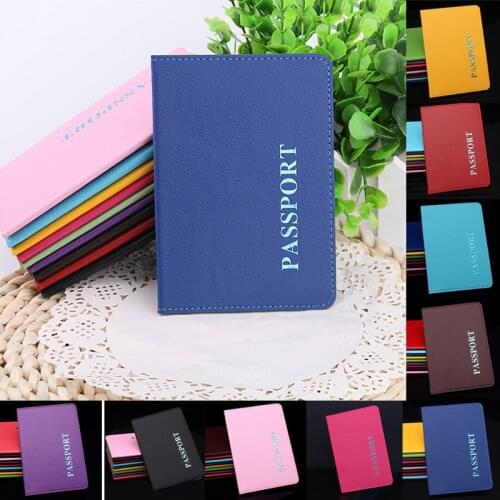 PU Leather Women Passport Holder Couple Girls Travel Passport Cover Unisex Card Case Man Card Holder