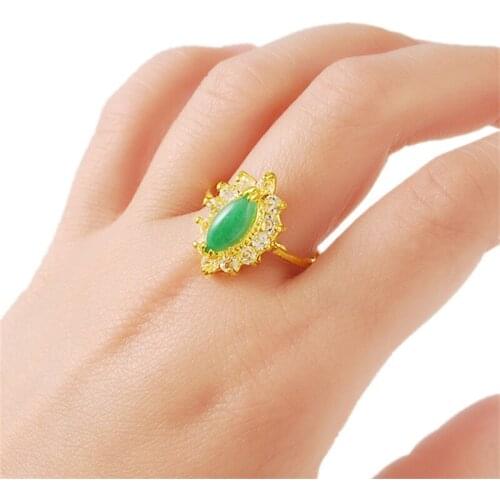 Luxury Brand New Gold Color Geometric Rings For Women Trendy Crystal Ring Jewelry Female Finger Ring Size 5 6 7 8 9 10