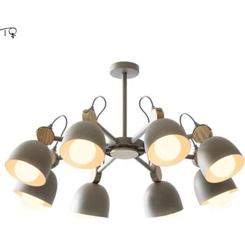 Nordic Minimalist Atmosphere Makaroon Chandelier Lighting Biscuits Wood Lamp Living Room Decor Bedroom Bedside Study Cafe Studio