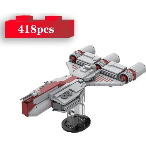 MOC Midi Scale Republic Frigate Space Building Blocks DIY Ship Model Decor Bricks Collection Educational Toys For Children Gifts