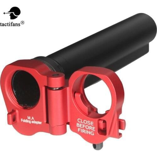 Tactical Folding Stock Adapter CNC Aluminum Stock Pipe For M4 M16 Series Airsoft AEG GBB Design Hunting Shooting Accessories