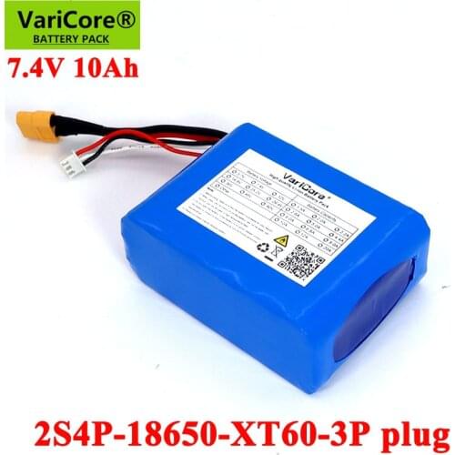 VariCore 7.4V 12.0Ah 8.0Ah 10Ah 18650 Lithium Battery 8.4V Rechargeable batteries 10C 100A discharge for Aircraft Model airplane