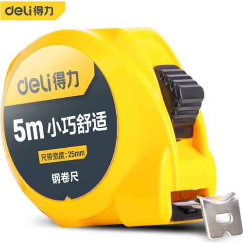 Deli Retractable Ruler Measuring Tape Portable Pull Ruler Metric Gauging Tool High Accuracy Auto Lock Gauging Tape Measure